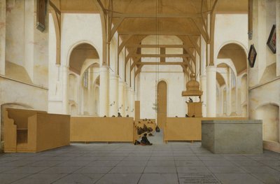 Interior of the Sint-Odulphuskerk in Assendelft, 1649 by Pieter Janszoon Saenredam